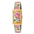 Gucci Watch G-Frame Ladies 21mm Floral Pink Gold