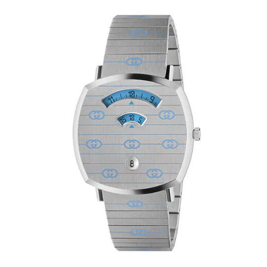 Gucci Watch Grip 38mm Silver Blue