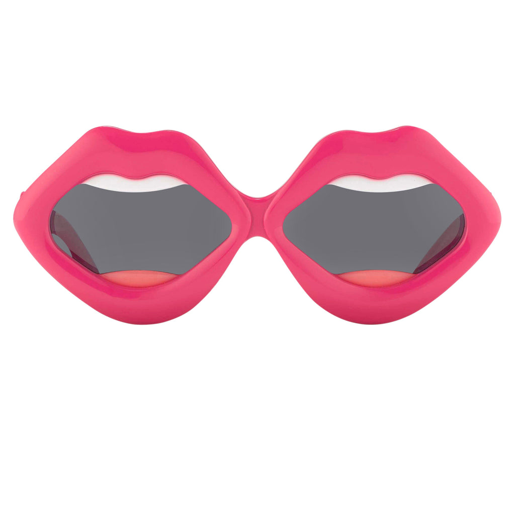 Yaz Bukey x Linda Farrow Pink Grey Sunglasses