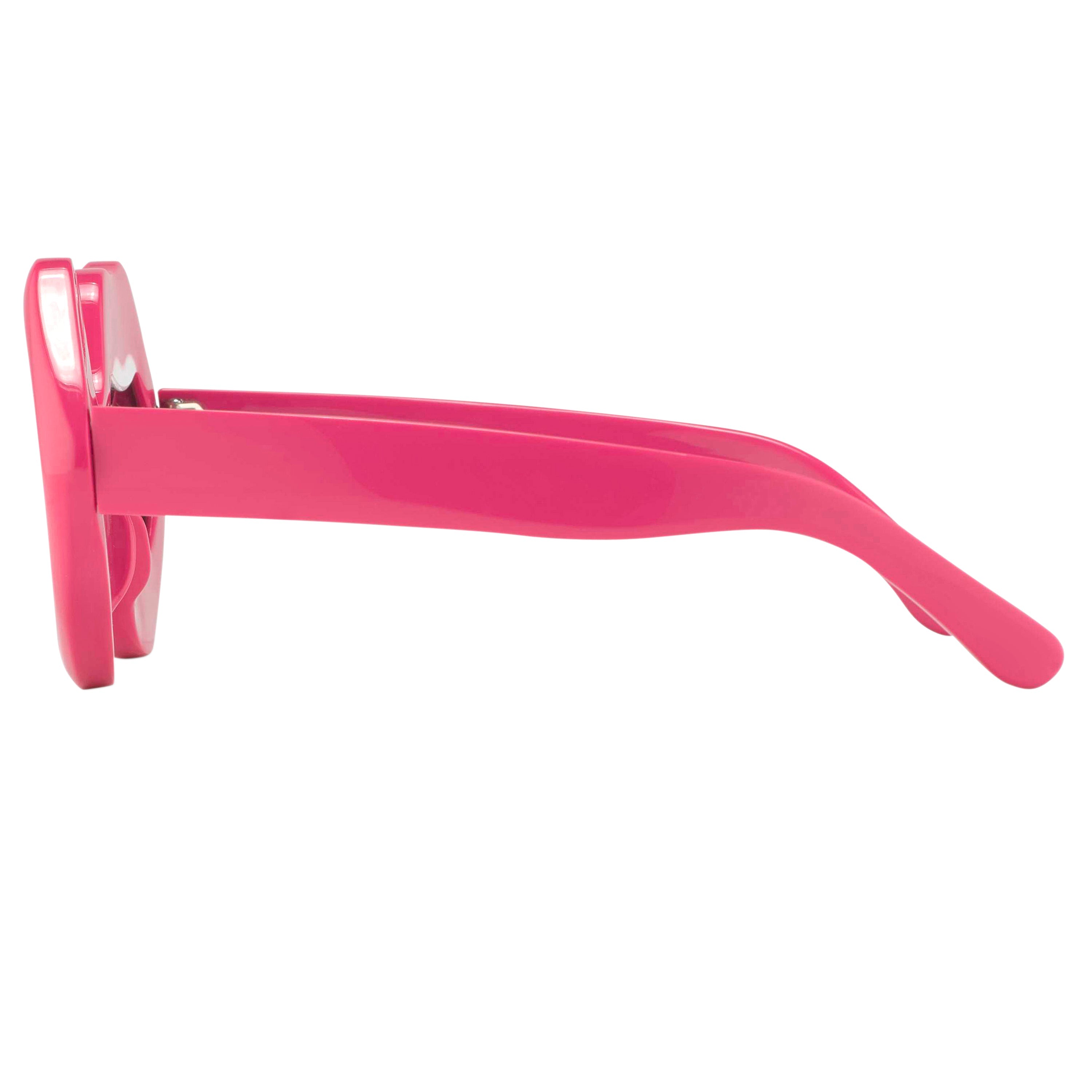 Yaz Bukey x Linda Farrow Pink Grey Sunglasses