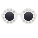 Yaz Bukey x Linda Farrow White Grey Sunglasses