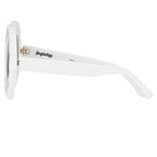 Yaz Bukey x Linda Farrow White Grey Sunglasses