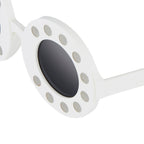 Yaz Bukey x Linda Farrow White Grey Sunglasses