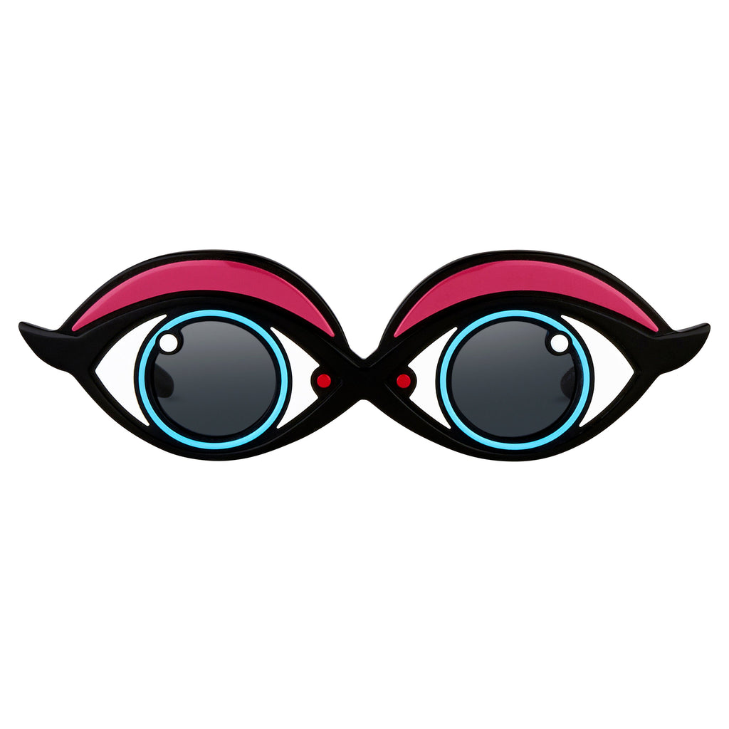 Yaz Bukey x Linda Farrow Black Red Sunglasses