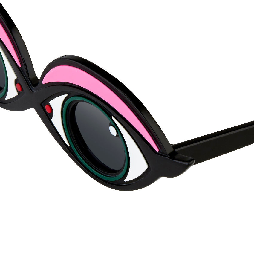 Yaz Bukey X Linda Farrow Black Pink Sunglasses