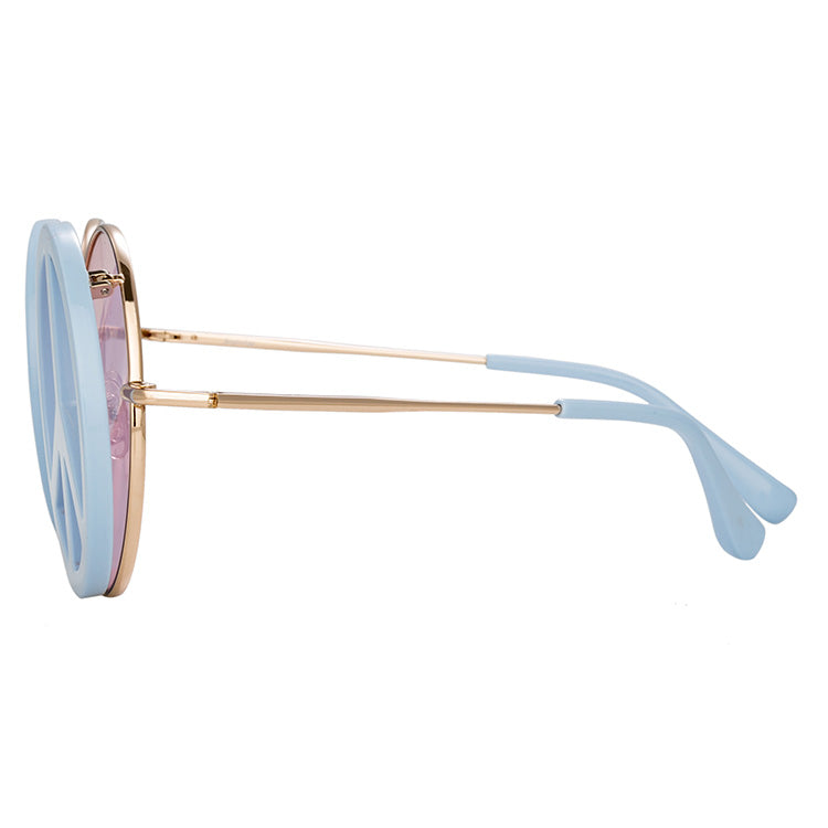 Yaz Bukey x Linda Farrow Blue Pink Sunglasses