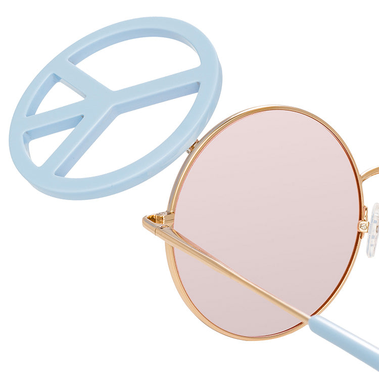 Yaz Bukey x Linda Farrow Blue Pink Sunglasses