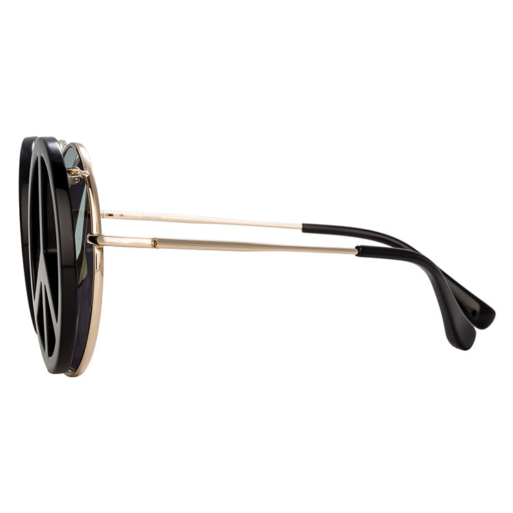 Yaz Bukey x Linda Farrow Black Sunglasses