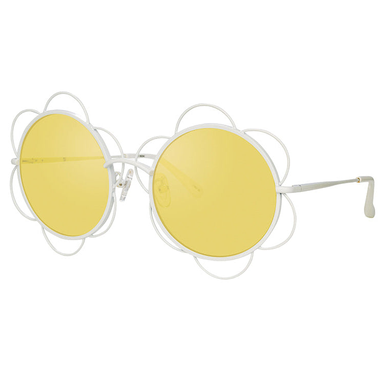 Yaz Bukey x Linda Farrow Yellow Sunglasses