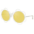 Yaz Bukey x Linda Farrow Yellow Sunglasses