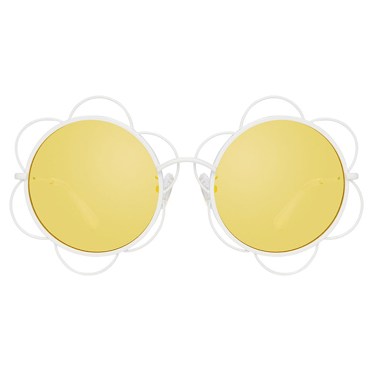 Yaz Bukey x Linda Farrow Yellow Sunglasses