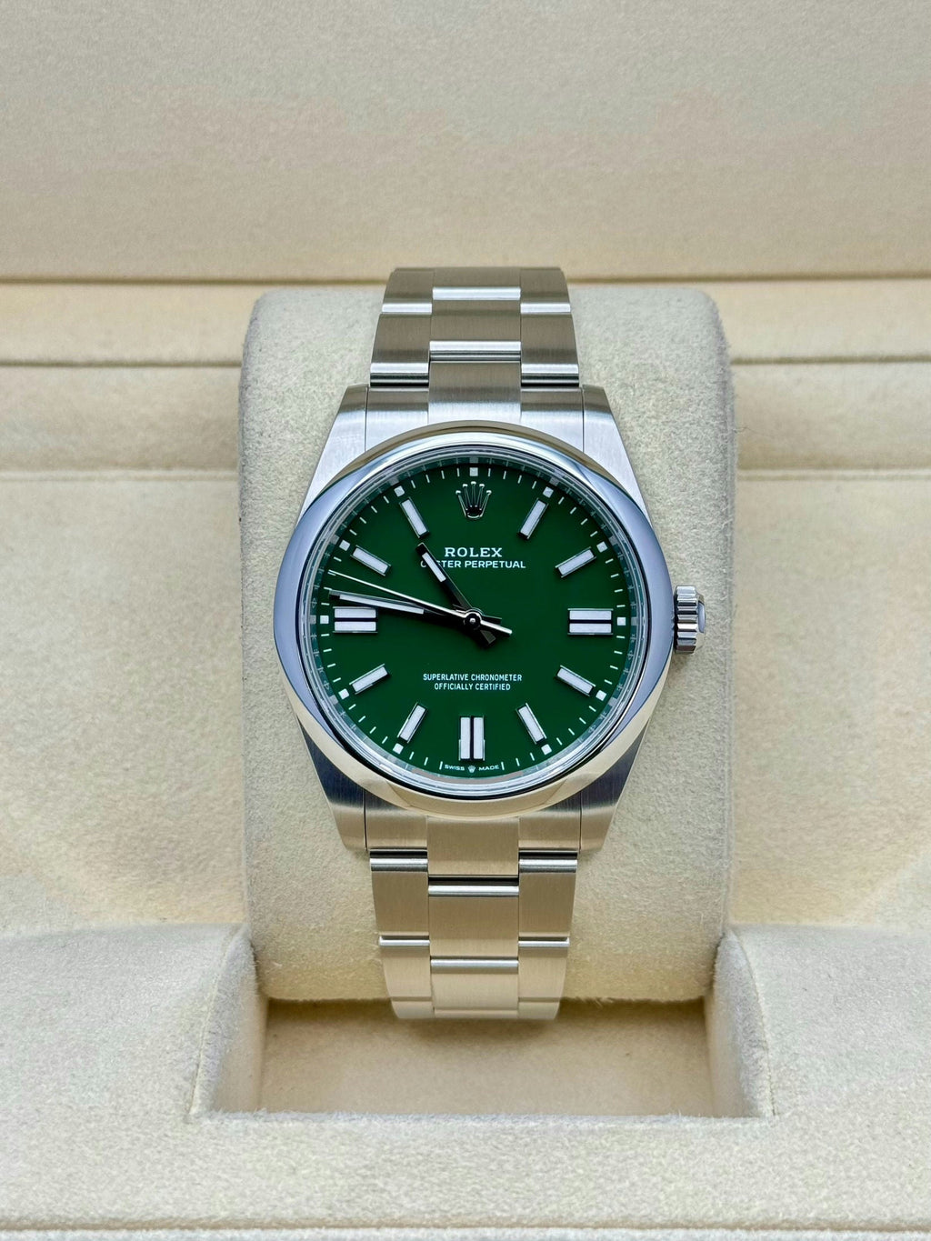 Rolex Oyster Perpetual 41 Green Dial Oyster Bracelet - 134300 - 2025