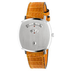 Gucci Watch Grip 38mm Silver Orange Alligator