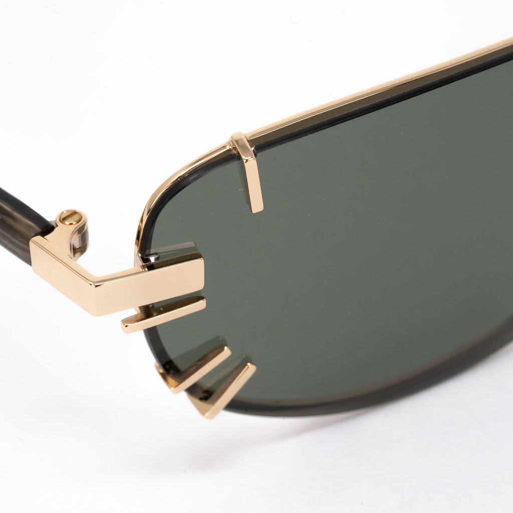 Y/Project x Linda Farrow Green Polarised Sunglasses