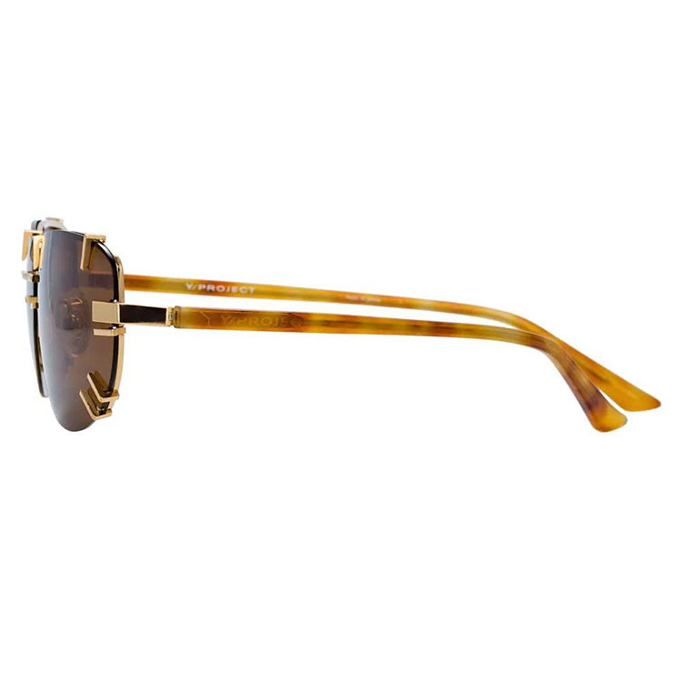 Y/Project x Linda Farrow Brown Polarised Sunglasses