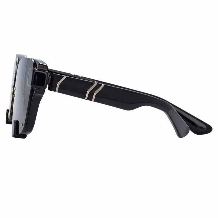 Y/Project x Linda Farrow Black Polarised Sunglasses