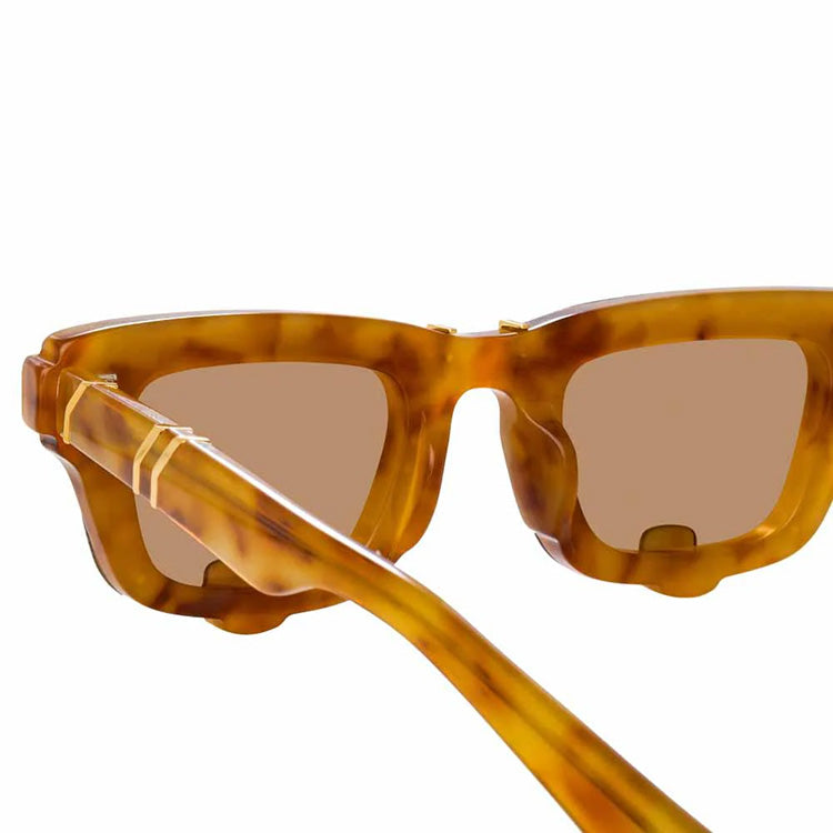 Y/Project x Linda Farrow Brown Polarised Sunglasses