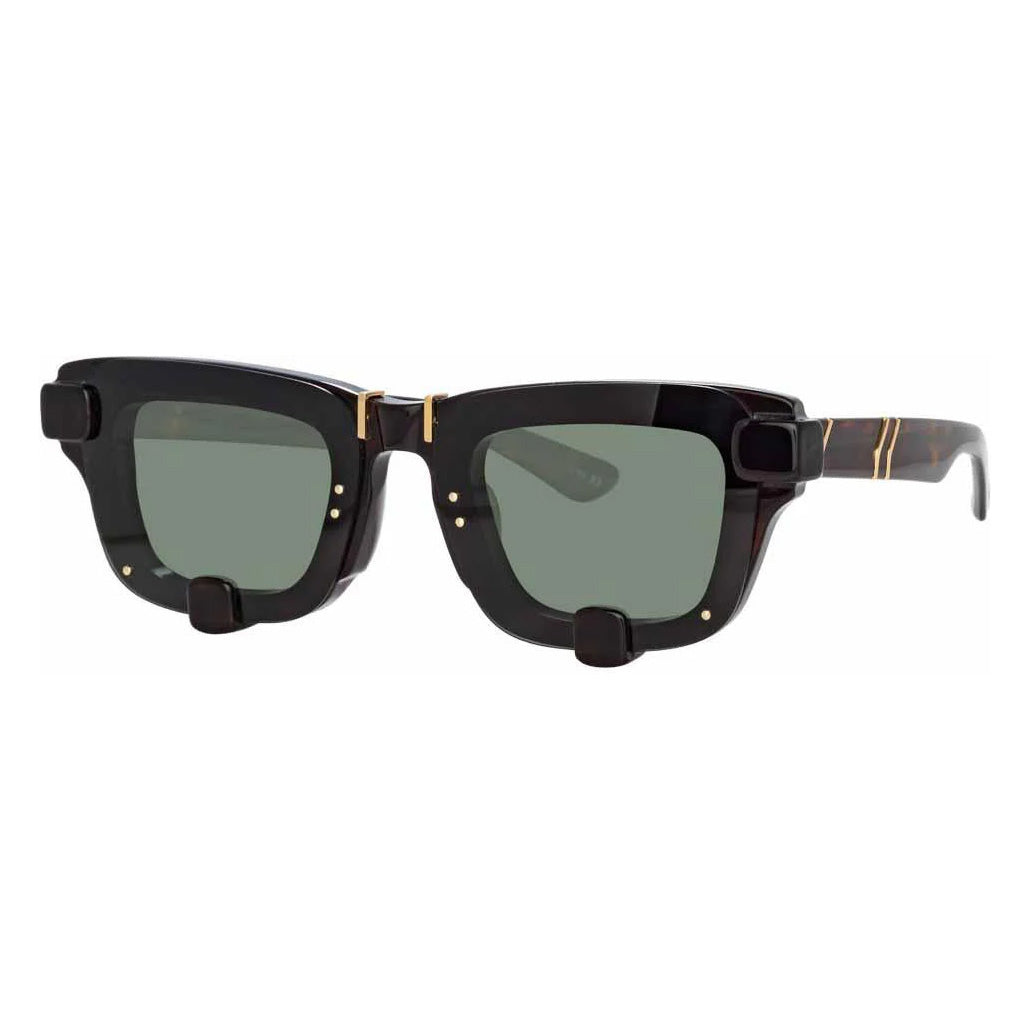Y/Project x Linda Farrow Black Brown Polarised Sunglasses