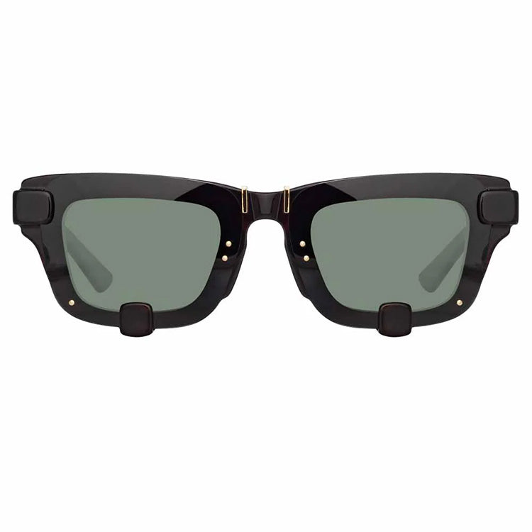 Y/Project x Linda Farrow Black Brown Polarised Sunglasses