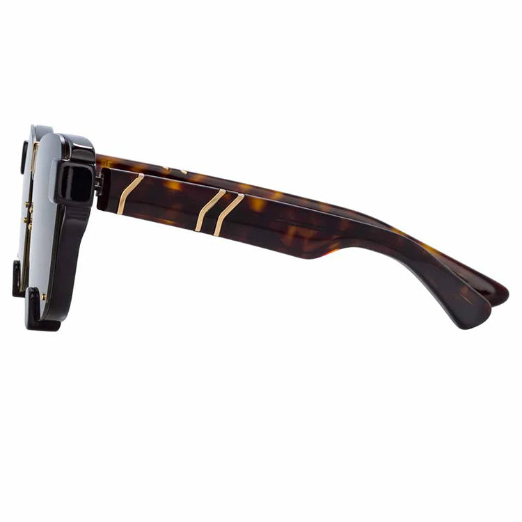 Y/Project x Linda Farrow Black Brown Polarised Sunglasses