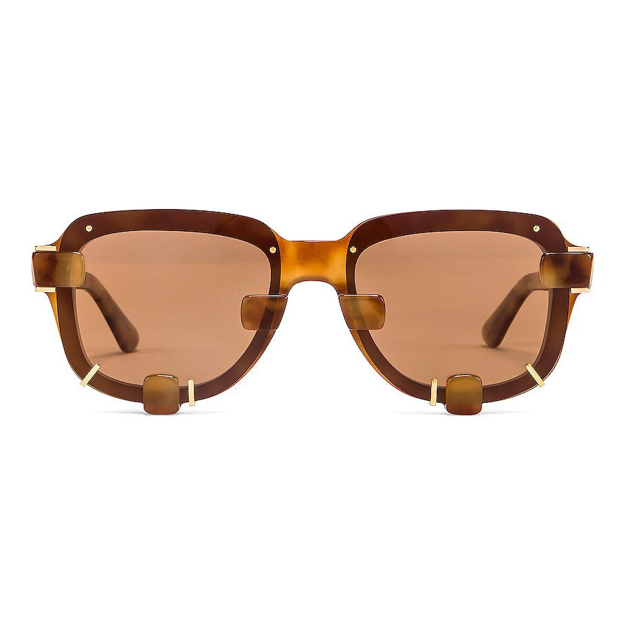 Y/Project x Linda Farrow Brown Polarised Sunglasses