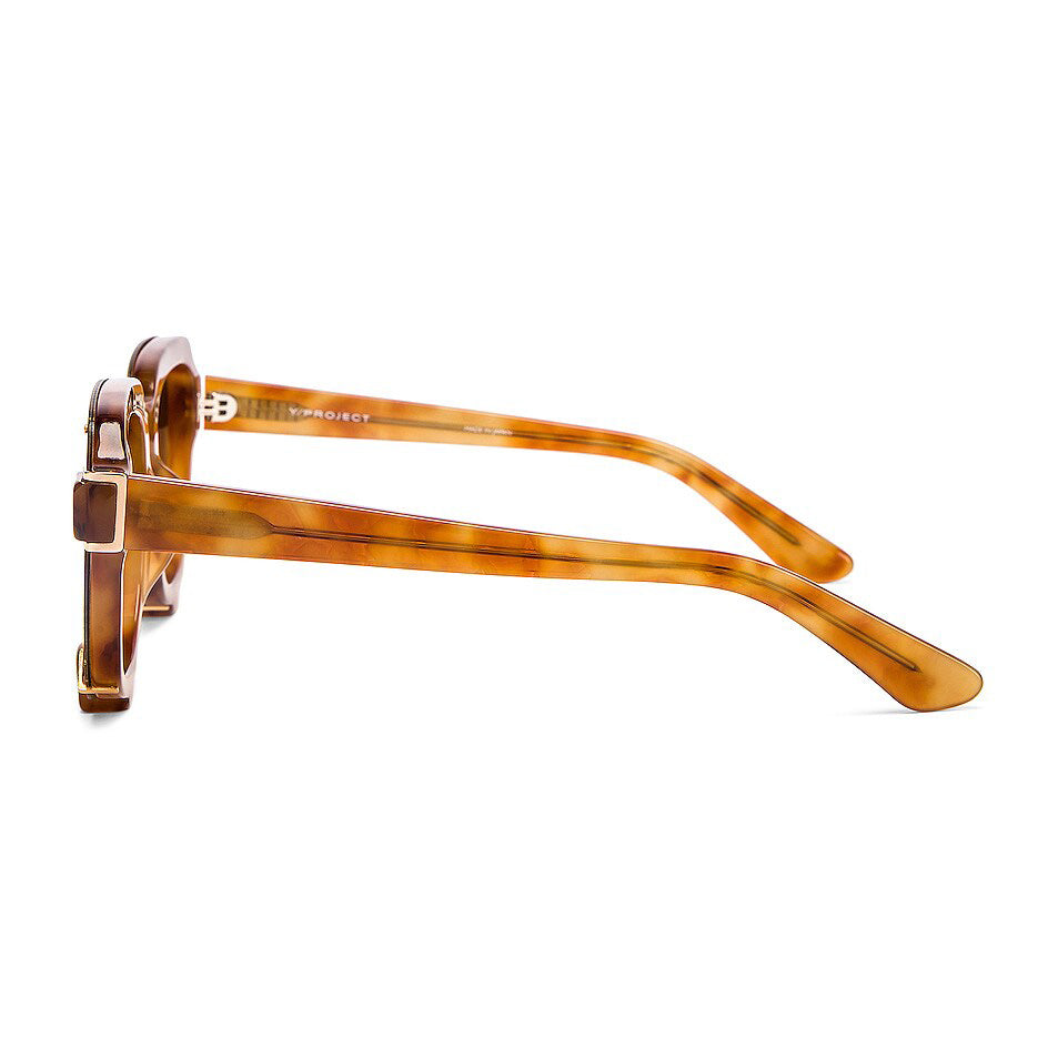 Y/Project x Linda Farrow Brown Polarised Sunglasses