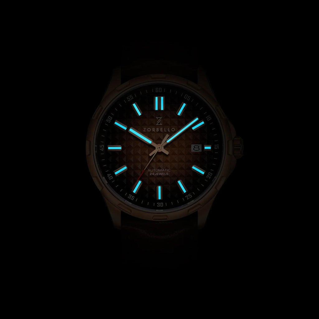 Zorbello Mechanical Watch M1 Series Brown LumiNova®