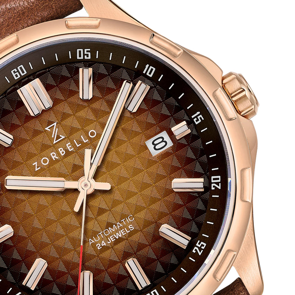 Zorbello Mechanical Watch M1 Series Brown LumiNova®