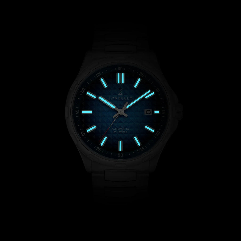 Zorbello Mechanical Watch M1 Series Blue LumiNova®