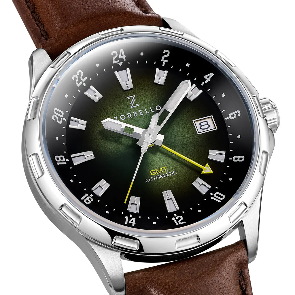 Zorbello Mechanical Watch G1 GMT Green LumiNova®