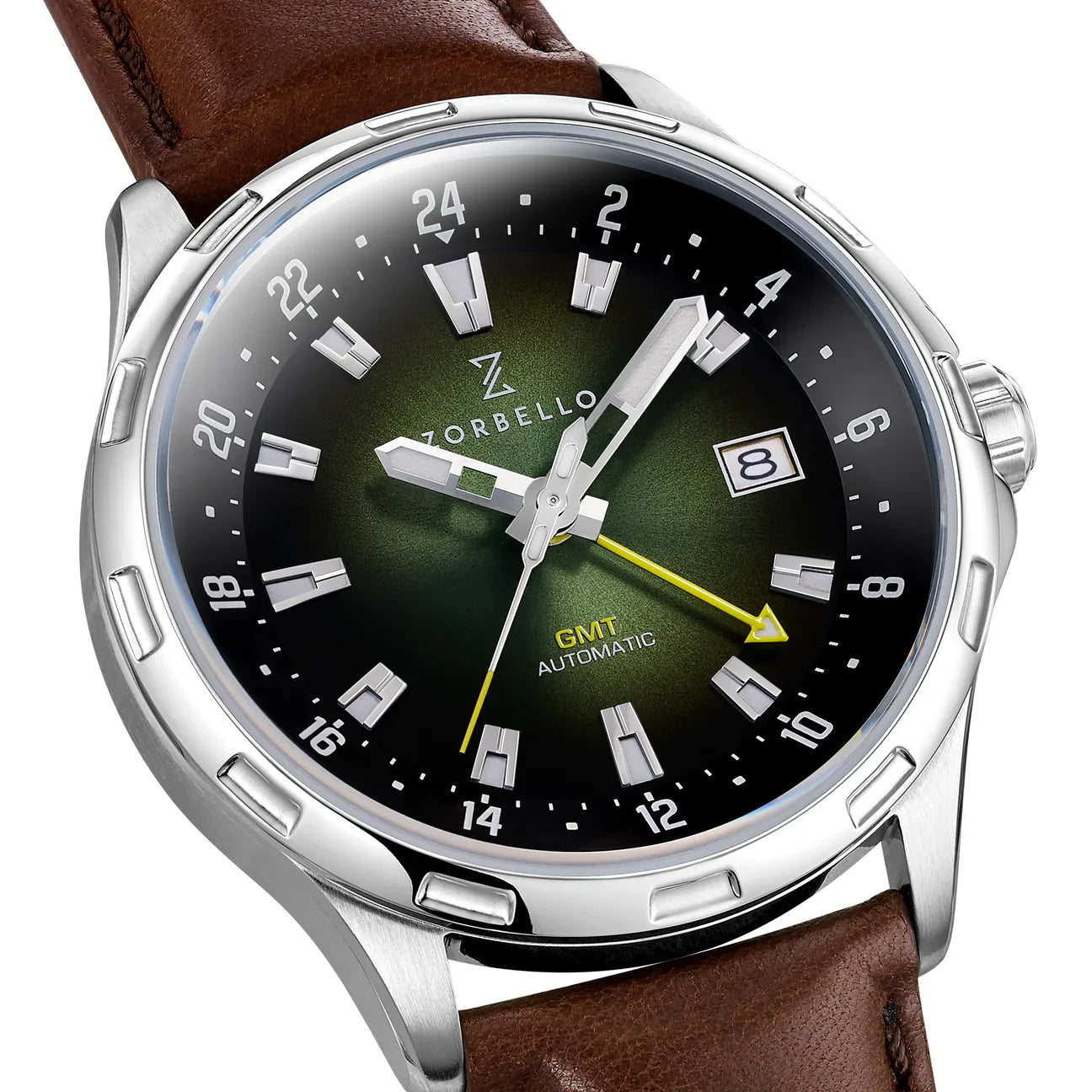 Zorbello Mechanical Watch G1 GMT Green LumiNova®