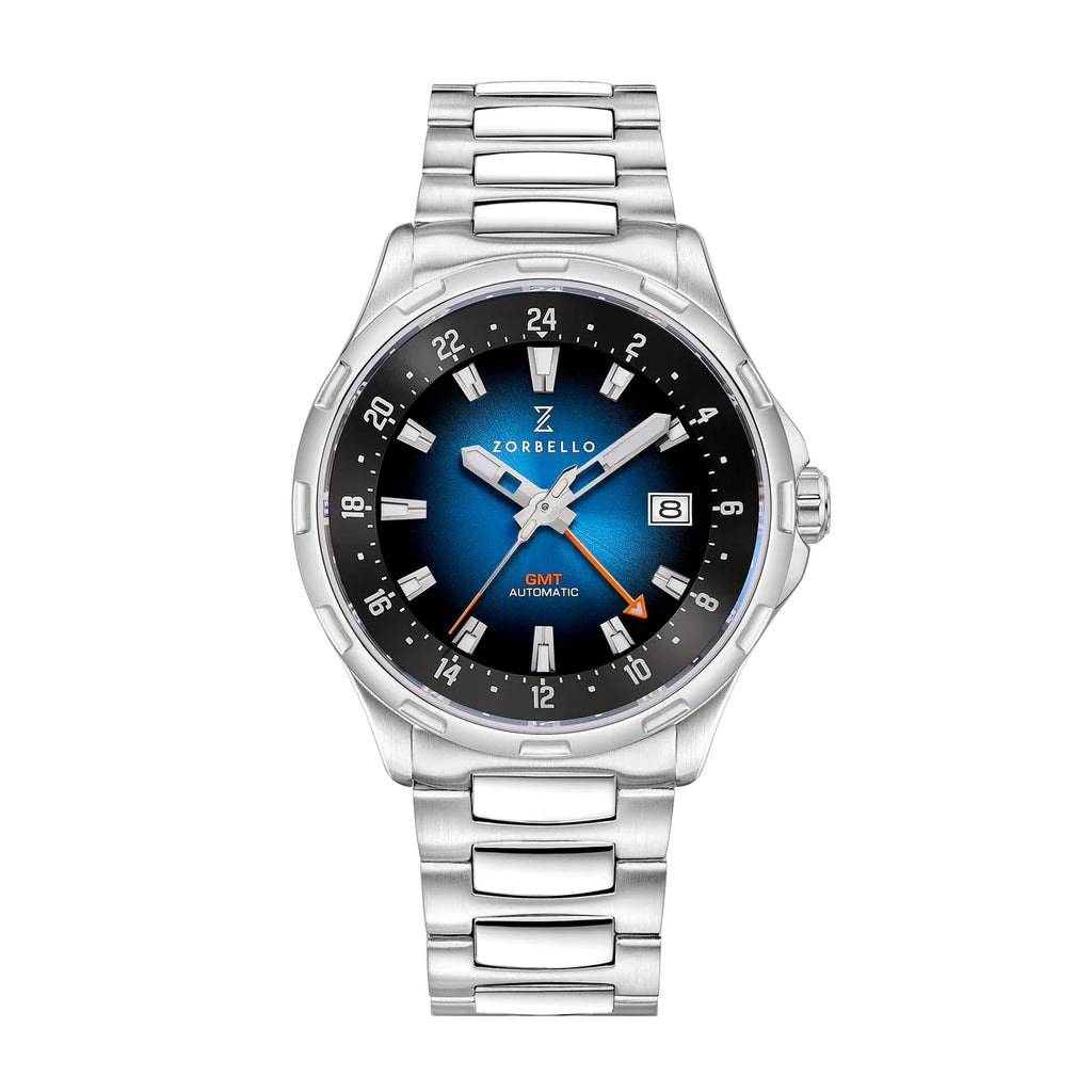 Zorbello Mechanical Watch G1 GMT Blue SS LumiNova®
