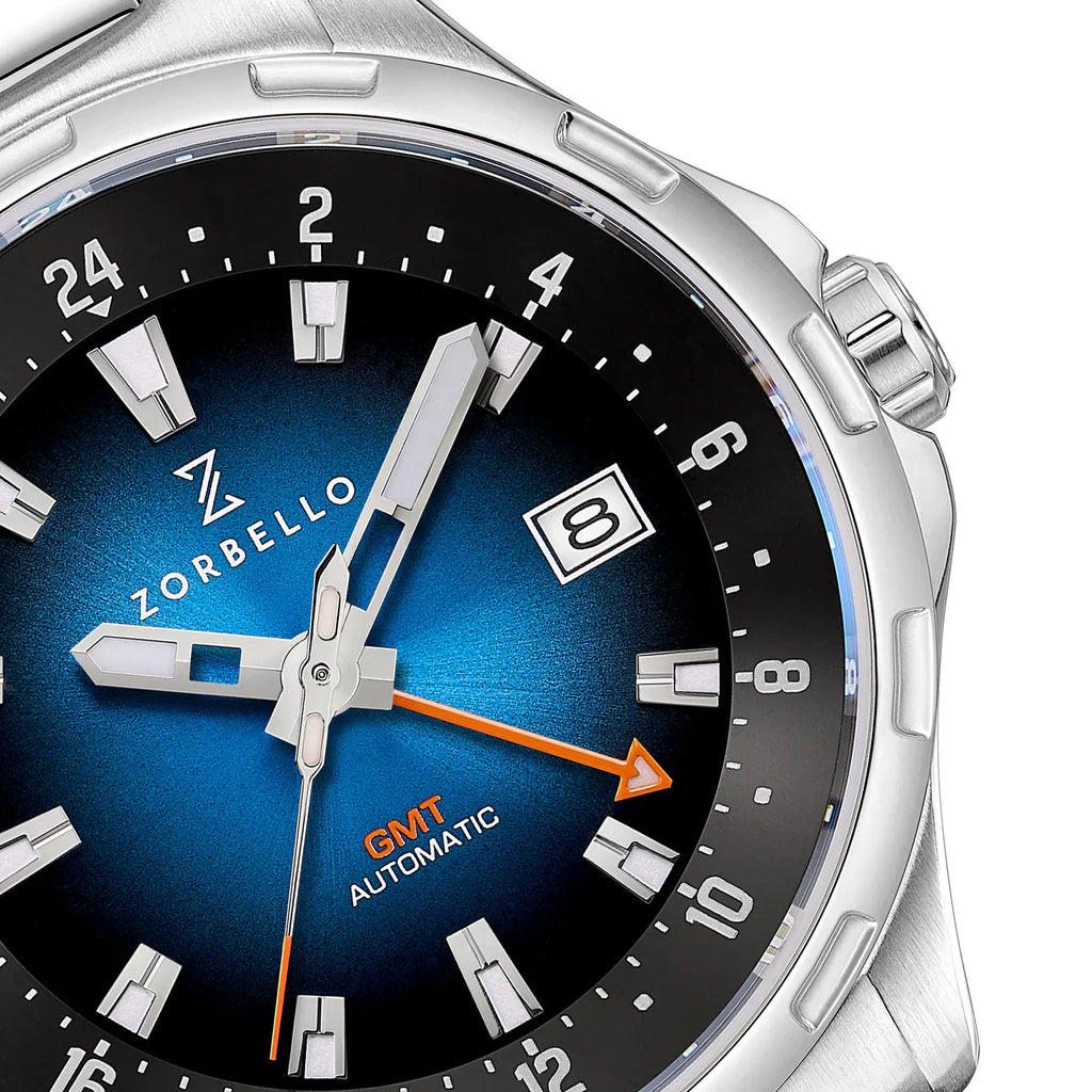 Zorbello Mechanical Watch G1 GMT Blue SS LumiNova®