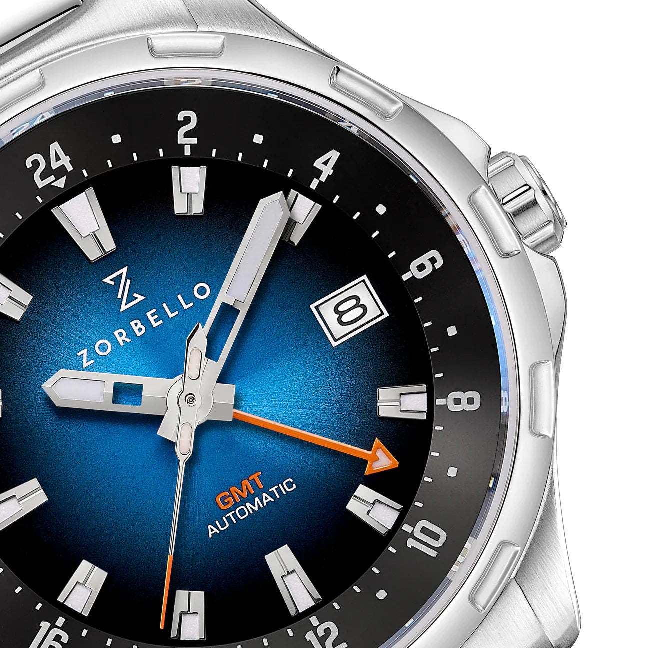 Zorbello Mechanical Watch G1 GMT Blue SS LumiNova®
