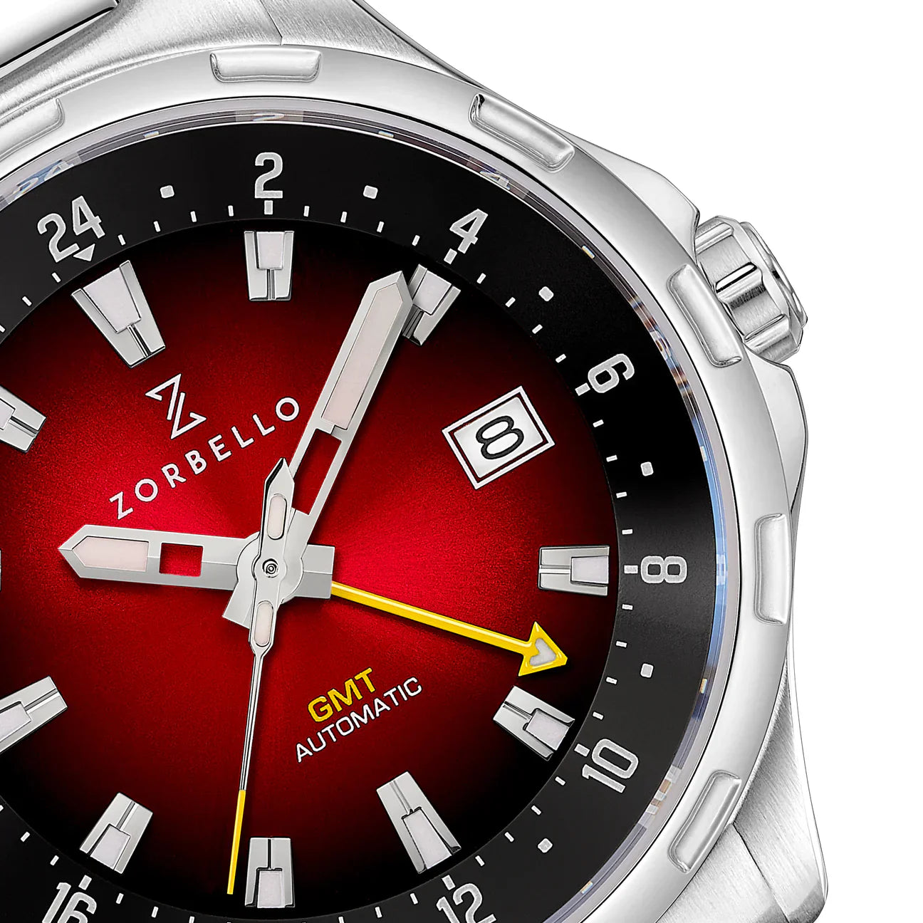 Zorbello Mechanical Watch G1 GMT Red SS LumiNova®