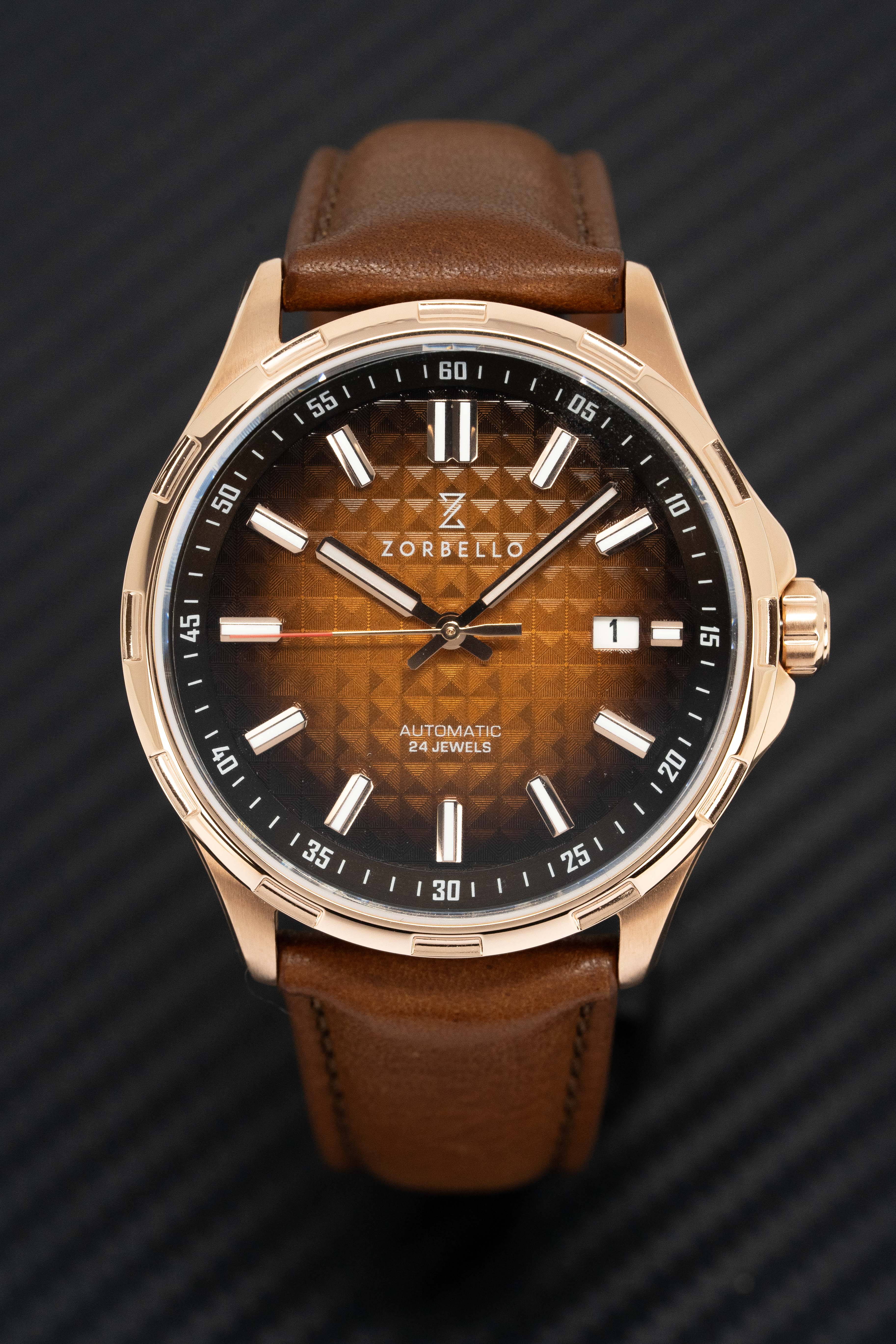 Zorbello Mechanical Watch M1 Series Brown LumiNova®