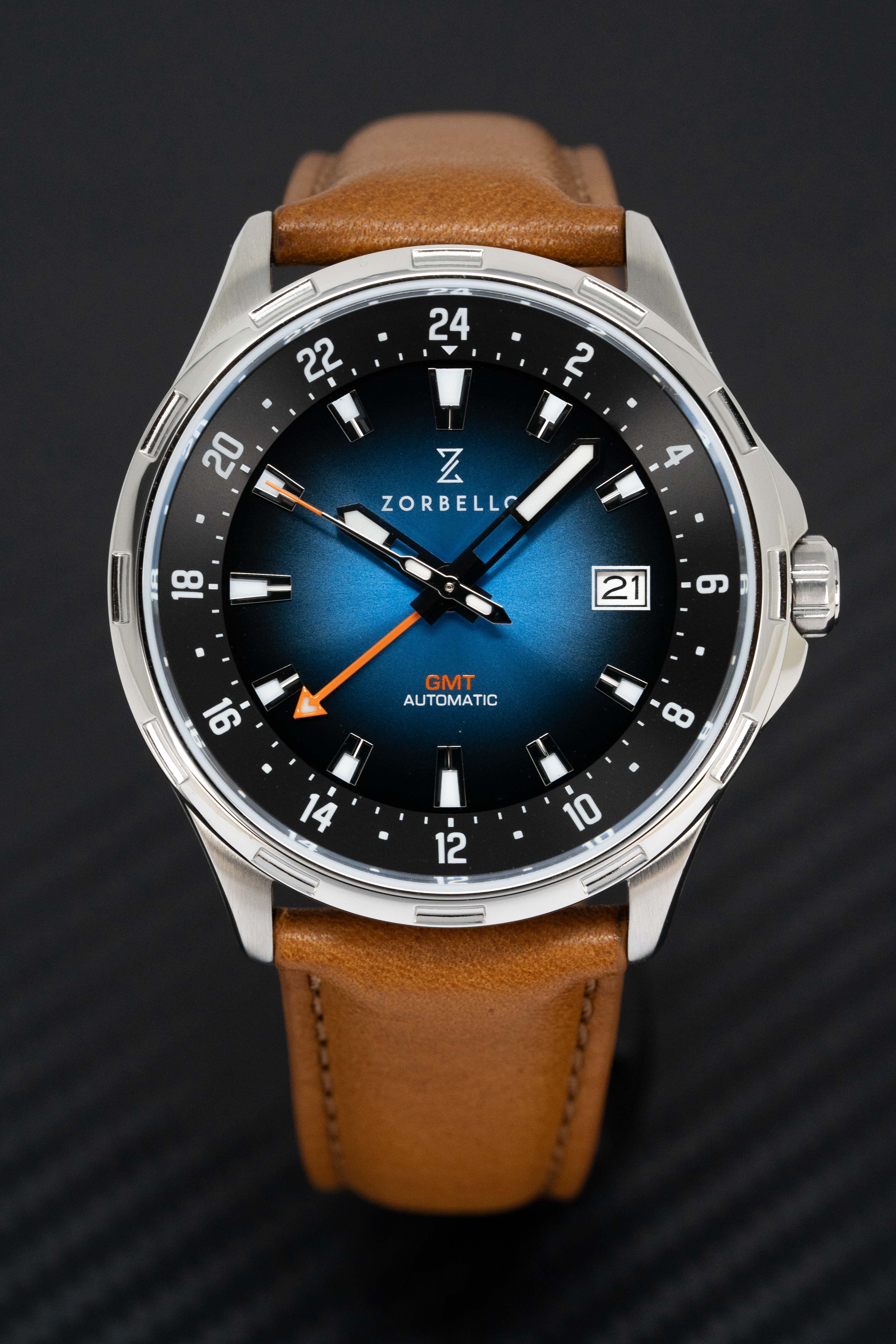 Zorbello Mechanical Watch G1 GMT Blue LumiNova®