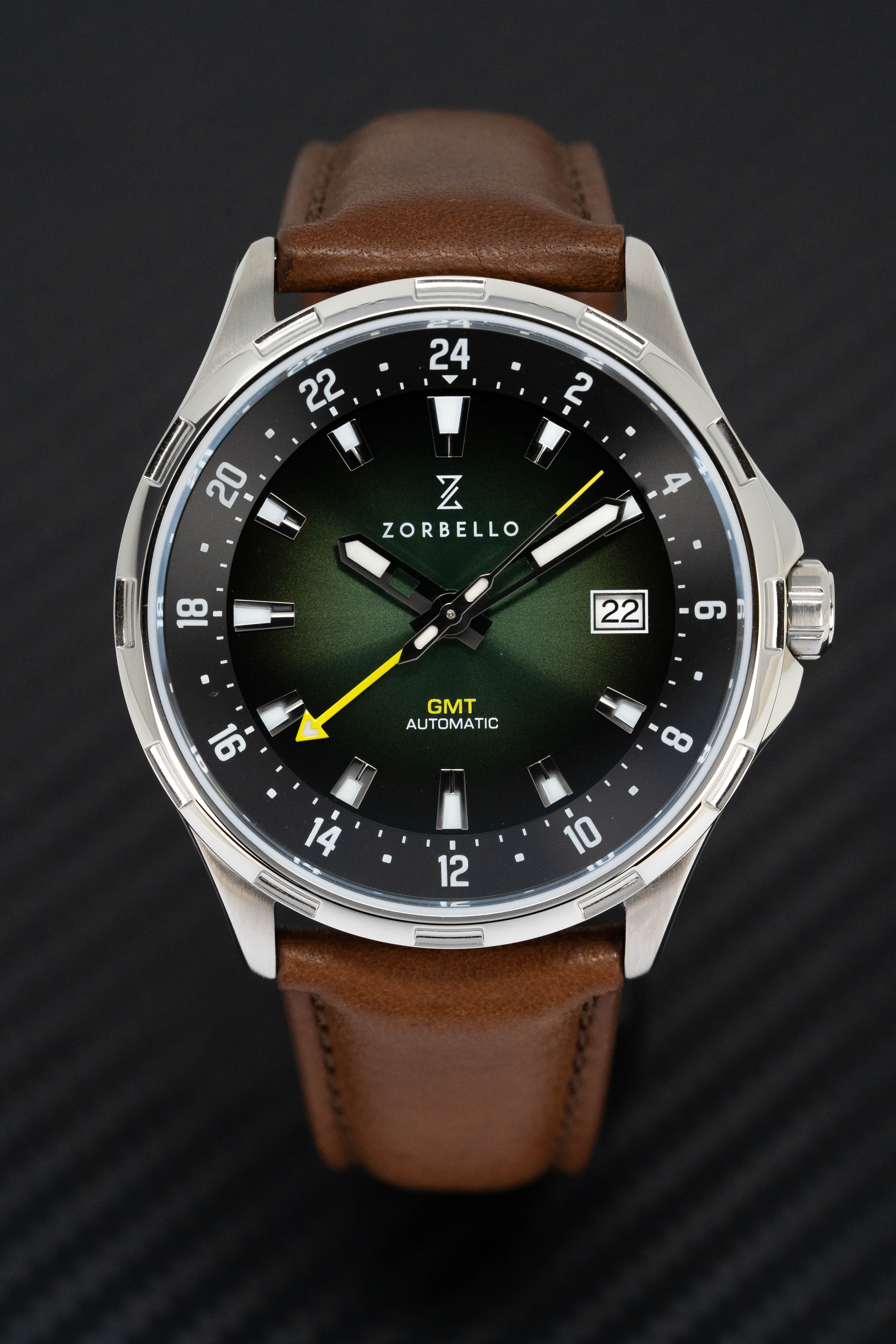 Zorbello Mechanical Watch G1 GMT Green LumiNova®