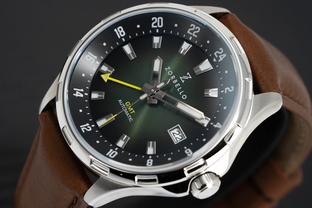 Zorbello Mechanical Watch G1 GMT Green LumiNova®