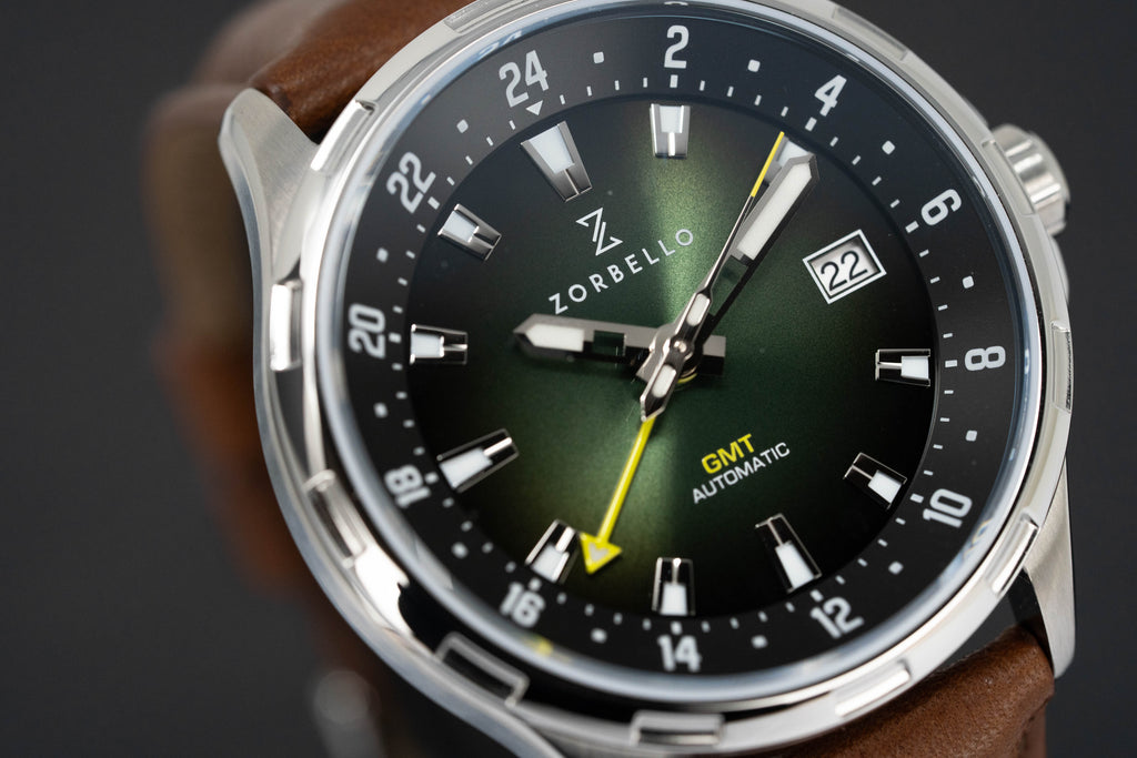 Zorbello Mechanical Watch G1 GMT Green LumiNova®