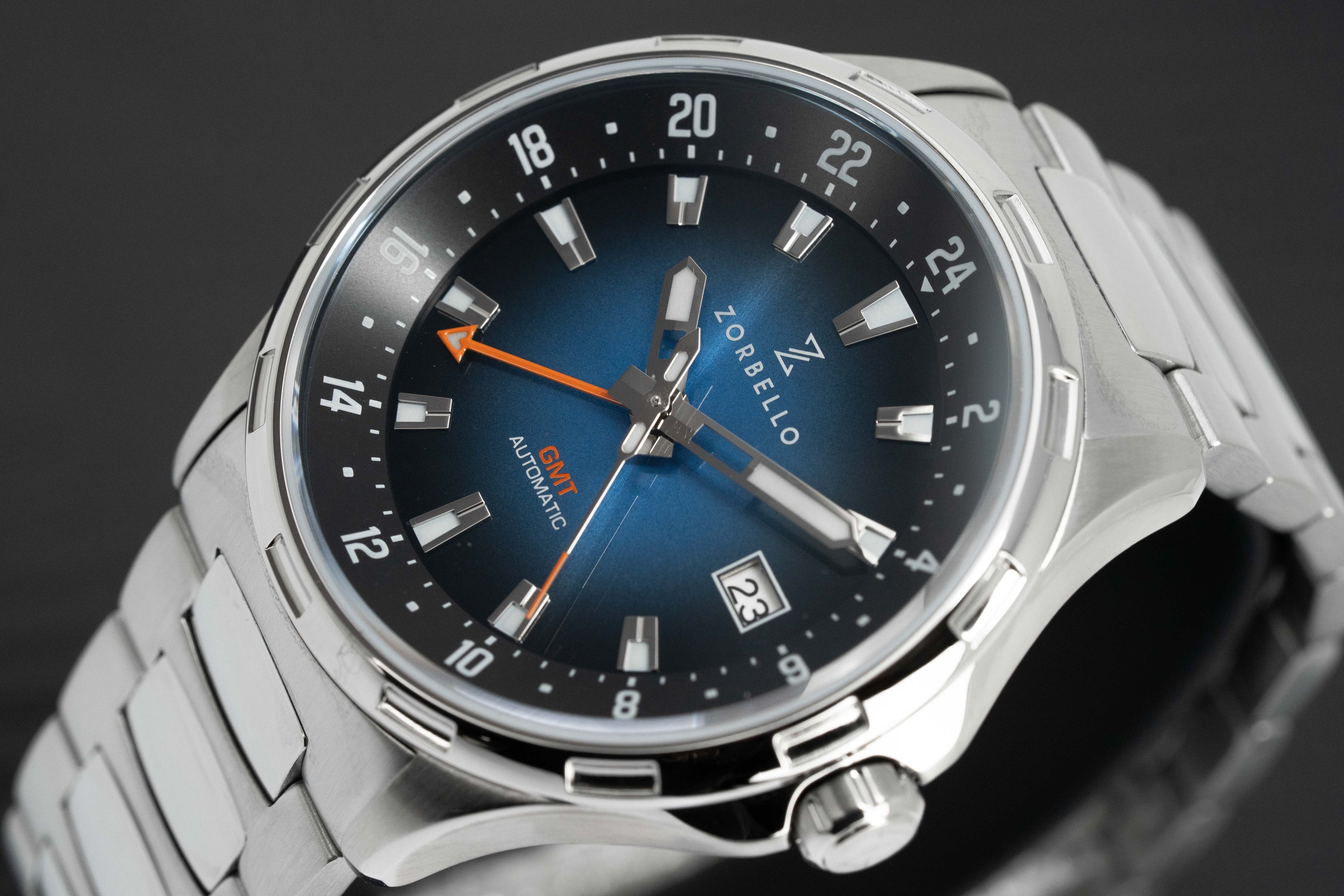 Zorbello Mechanical Watch G1 GMT Blue SS LumiNova®