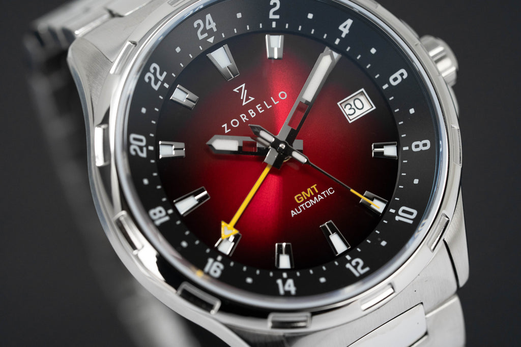 Zorbello Mechanical Watch G1 GMT Red SS LumiNova®