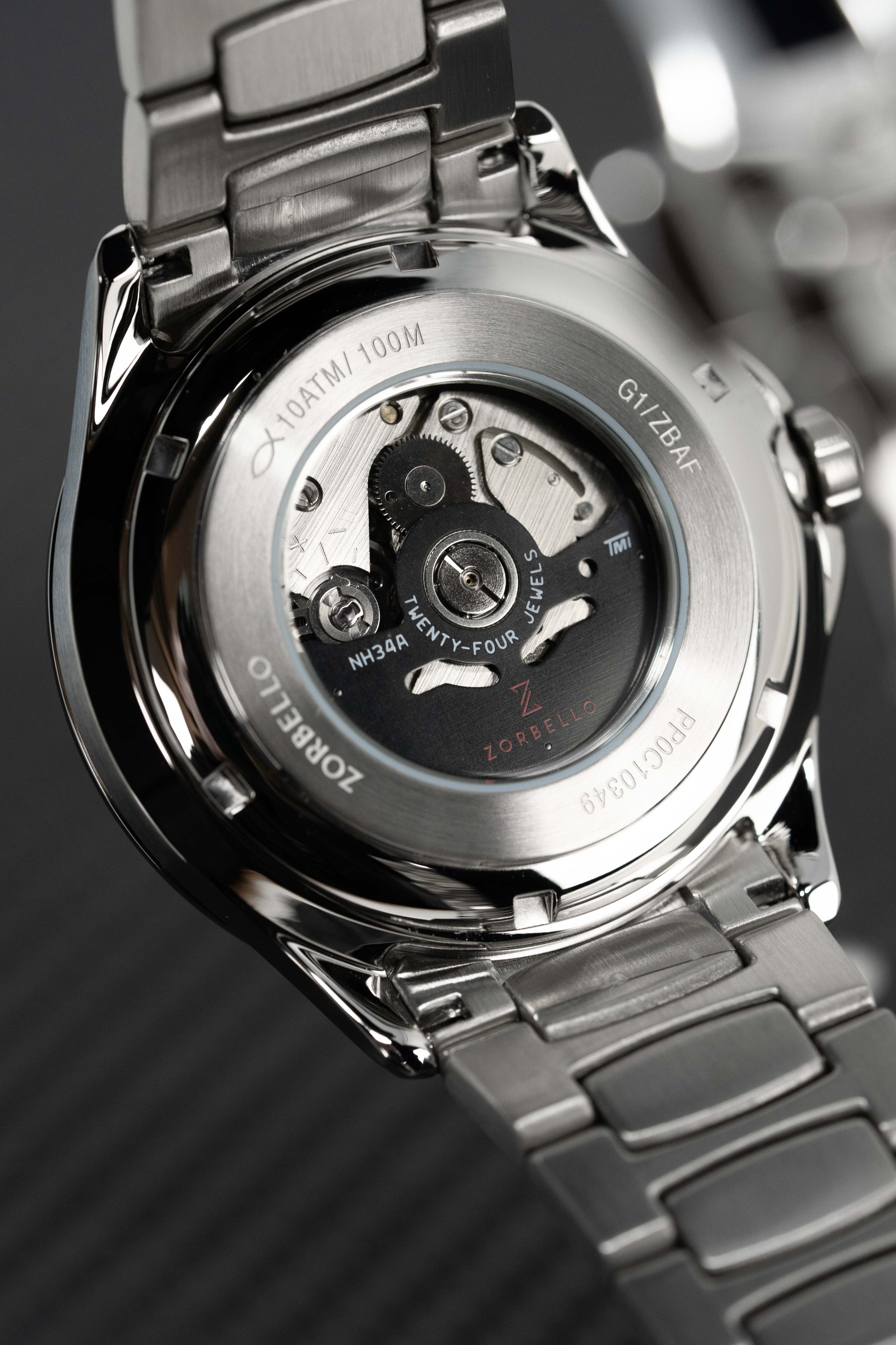 Zorbello Mechanical Watch G1 GMT Red SS LumiNova®