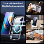 Entronix [Magnetic] Case Compatible with Galaxy S25 Plus - [Hard Back] Slim Clear