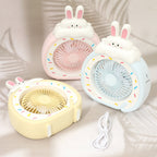 Cartoon Bunny Desk Mini Fan