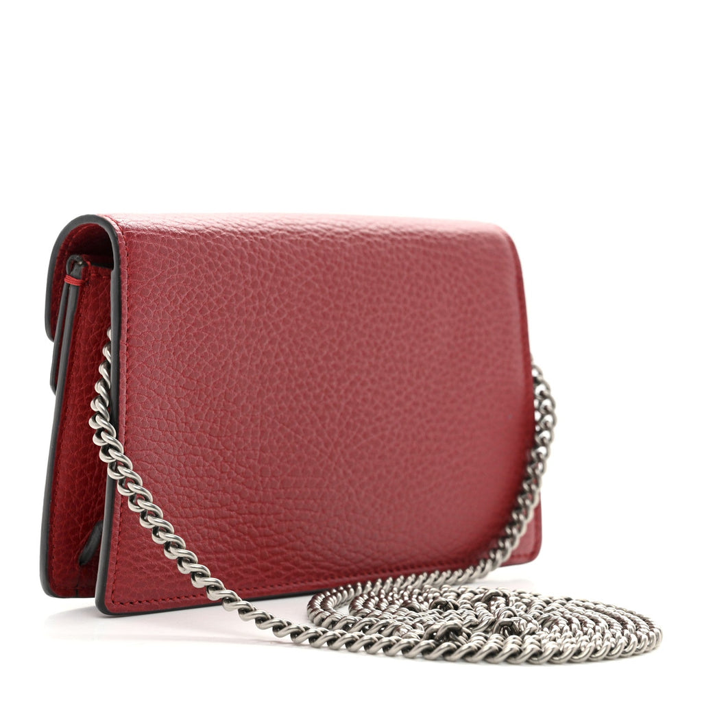 Calfskin Super Mini Dionysus Shoulder Bag Hibiscus Red