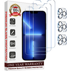 Entronix Clear Screen Protector & Camera Lens Protector Compatible with iPhone 13 Pro - 6-Piece Combo
