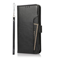 SAHARA - Indy Series Black Leather Wallet Case - iPhone 13 Pro