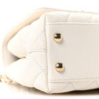 Caviar Quilted Extra Mini Coco Handle Flap White