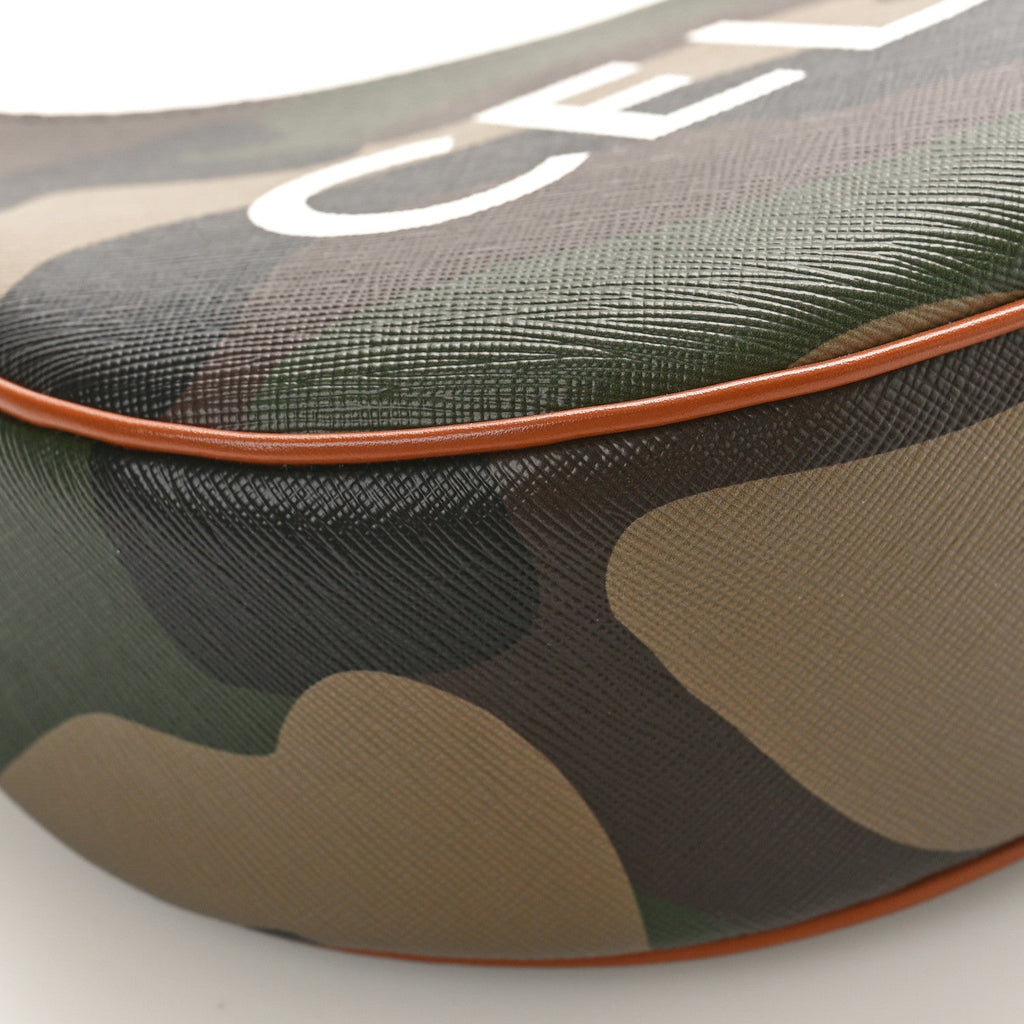 Canvas Calfskin Camouflage Ava Logo Triomphe Shoulder Bag Khaki